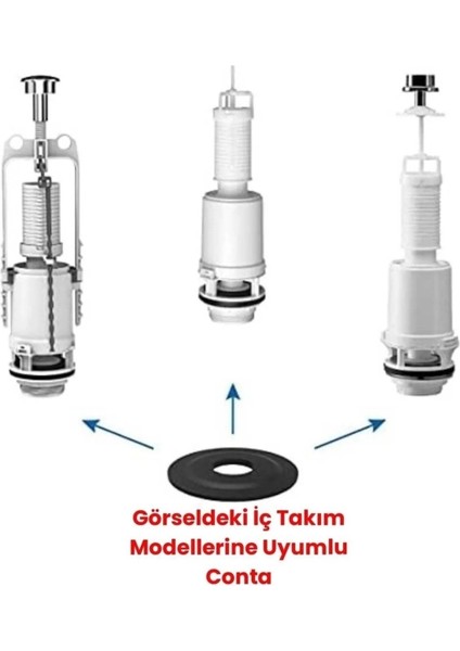 Tema Klozet Rezervuar Iç Takım Conta Tema Boşaltma Conta Siamp Klozet Rezervuar Boşaltma Grubu Conta