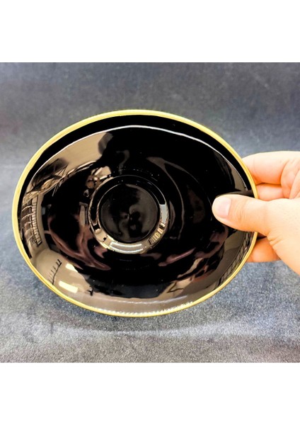 Penguen Çay Fincanı Siyah Yaldız, Şık ve Zarif Tasarım modelleri