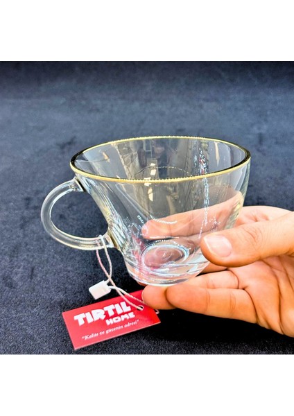 Penguen Çay Fincanı Siyah Yaldız, Şık ve Zarif Tasarım