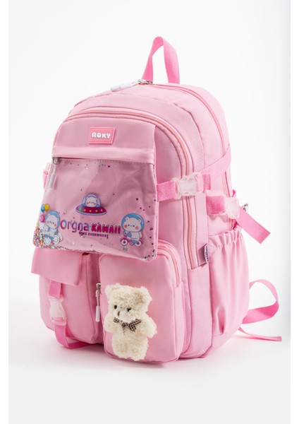 Kore Tarzı Kawaii Aksesuarlı Kız Çocuk Ilkokul Çantası - 5 Bölmeli Su Geçirmez fiyatları