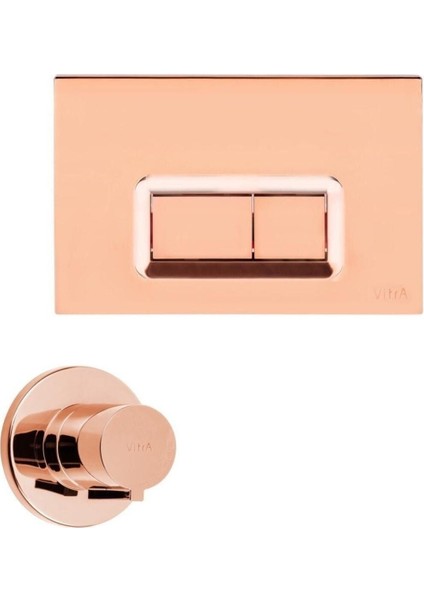 Gömme Rezervuar Butonu Rose Gold Bakır Kumanda Paneli Bakır Gizli Taharet Musluğu Rose Gold