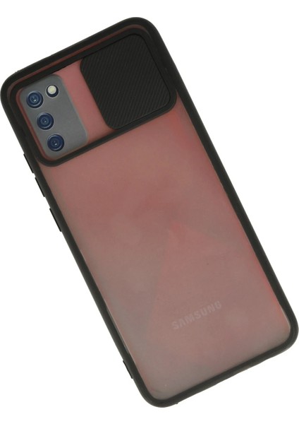 Samsung Galaxy A03S Kılıf Palm Buzlu Kamera Sürgülü Silikon - Siyah Svlrs fiyatları