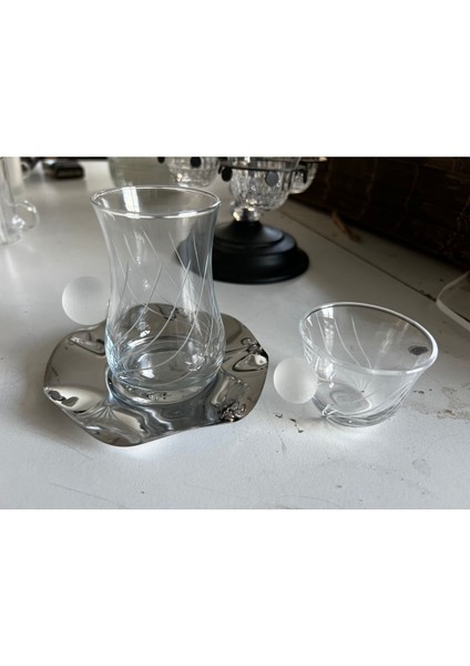 18'li Çay ve Kahve Seti, Gümüş Renkli, Zarif ve Şık Tasarım fırsatları