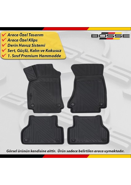 Audi A4 Paspas Araca Özel (B9) 2016 2025 Arası Derin Havuzlu Bosse North Serisi
