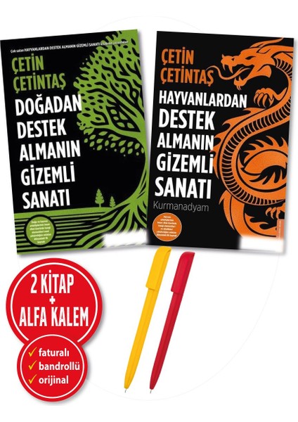 Alfa Kalem+ Doğadan ve Hayvanlardan Destek Almanın Gizem-Li Sanatı 2 Kitap (Çetin Çetintaş)-Yeni