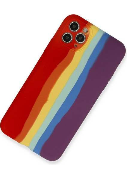 Iphone 11 Pro Kılıf Ebruli Lansman Silikon - Kırmızı-Mor Svlrs fiyatları