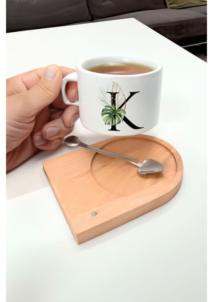 Yeşil Yapraklı ve Kaşıklı Mıknatıslı Yıl Dönümü Fincanı fiyatları