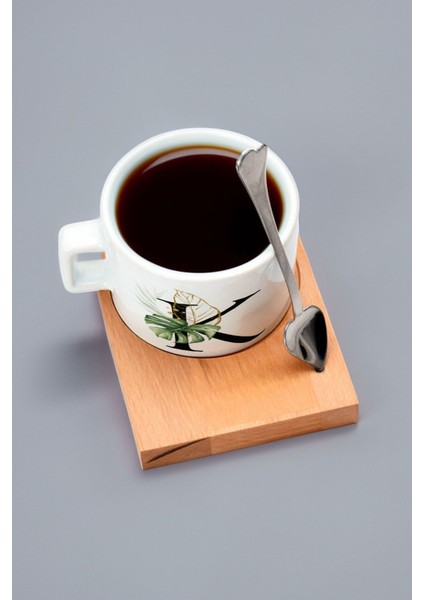 Yeşil Yapraklı ve Kaşıklı Mıknatıslı Yıl Dönümü Fincanı fırsatları