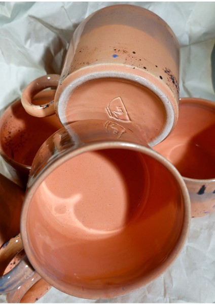 Gün Batımı Temalı 2'li Kahverengi Seramik Çay/kahve Fincan Seti modelleri