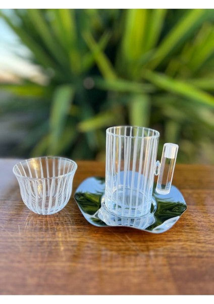 18 Parça Çay ve Kahve Seti, Şık ve Zarif Gümüş Renk Tasarım fiyatları