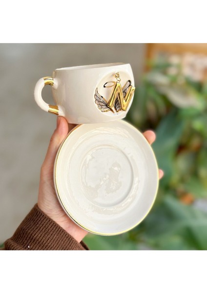 El Yapımı Siyah Melek Figürlü Çay Fincanı, Şık ve Zarif Tasarım modelleri