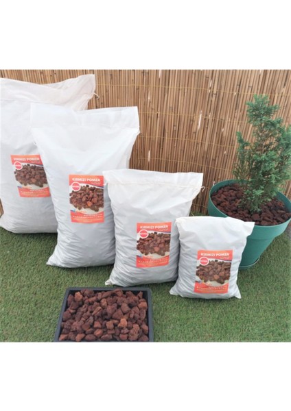Doğal Kırmızı Pomza Taşı, Bahçe ve Tarım Dekoru, 3 Kg, 1-2 cm fırsatları