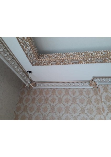Gri Boyanabilir Saray Tavan Çıta Bordür 8cm x 100CM, Şık ve Kolay Uygulamalı Dekorasyon. indirimleri