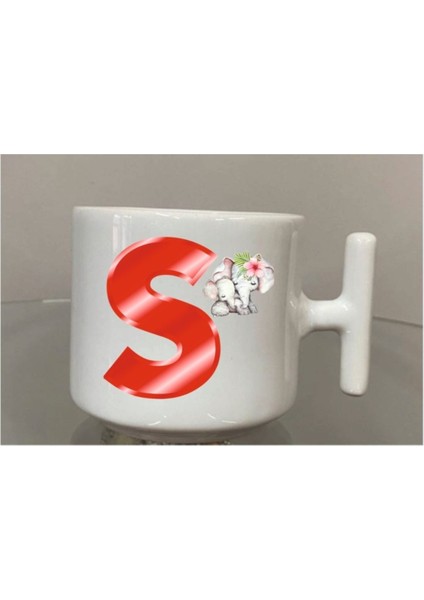 Harf Baskılı Seramik Kahve ve Çay Fincanı, Şık ve Kullanışlı Tasarım