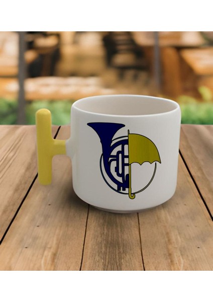 El Yapımı Kahve Kupası, Sarı Kulplu, 200 Ml, Sevgiyle Tasarlanmış Sıcak Içecek Şıklığı