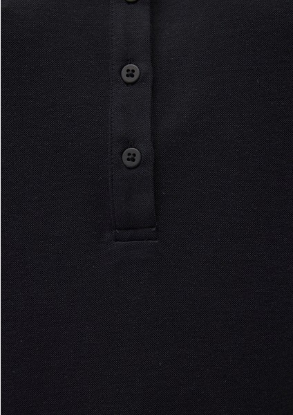 Lux Touch TENCEL TM Siyah Modal Polo Tişört 1612695-900