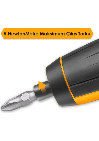USB Şarjlı, Akülü, Akıllı Vidalama Tornavida Seti, Pratik ve Güçlü Performans Sağlar.