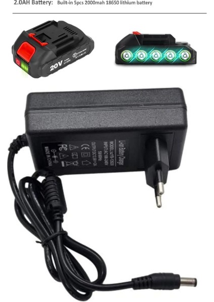 Çoklu Volt Uyumu Batarya Şarj Cihazı 12V-58V Li-Ion Pil Için Uyumlu