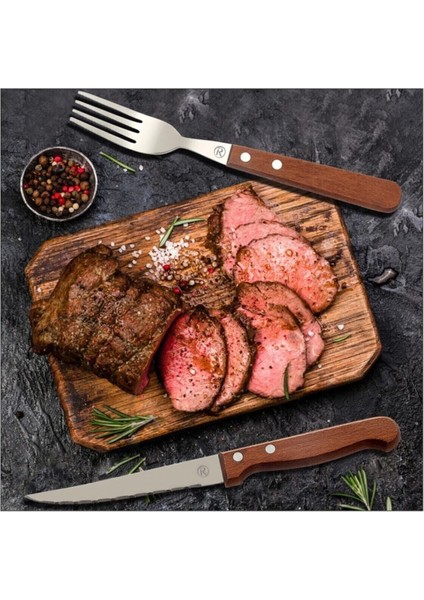 Paslanmaz 2'li Et ve Steak Çatal Bıçak Takımı, Şık ve Dayanıklı Set