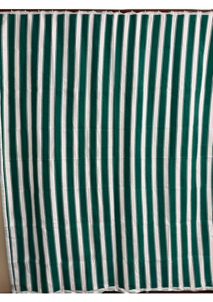 Yeşil Beyaz Balkon Perdesi, Çardak Perdesi, Korniş Düğmeli ve Kuş Gözü Delikli Balkon Perdesi fiyatları