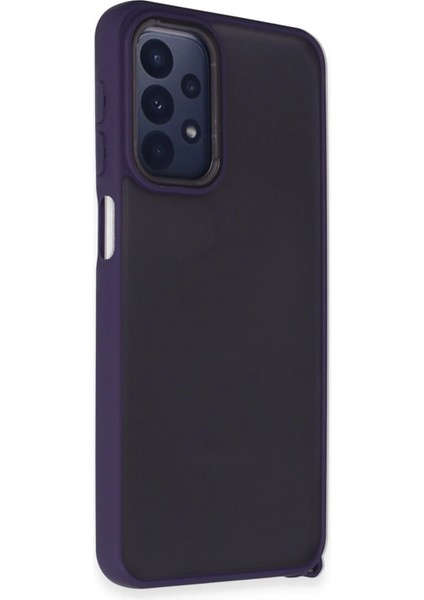 Samsung Galaxy A23 4g Kılıf Elegant Kapak - Derin Mor Svlrs