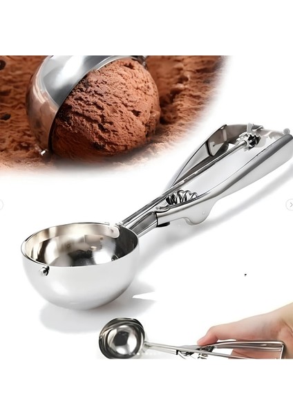 Metal Yaylı Dondurma Kaşığı, Pratik ve Dayanıklı, Lezzetli Tatlar Için Uygun modelleri