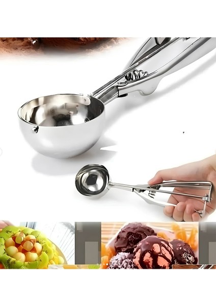 Metal Yaylı Dondurma Kaşığı, Pratik ve Dayanıklı, Lezzetli Tatlar Için Uygun fırsatları