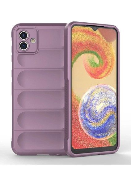 Samsung Galaxy A04 Kılıf Optimum Silikon - Mor Svlrs