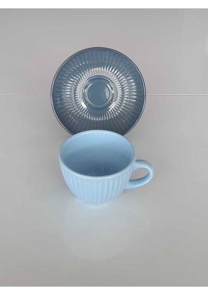 Şık 12 Parça Mavi Çay Fincanı Takımı, 6 Kişilik, Estetik ve Dayanıklı modelleri