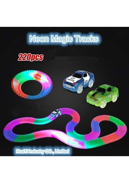 Track 168 Parça, 205 cm Parkur - LED Işıklı Arabası ile Esnek Raylı Yarış Pisti fiyatları