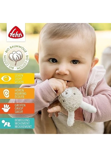 Fehn Çıngırak Bileklik Oyuncak Tavşan - Motor Becerileri Oyuncağı Çıngıraklı Kavrama Oyuncağı - Organik Pamuk Pelüş Bebek Oyuncağı - 0+ Aydan Itibaren Bebekler ve Küçük Çocuklar Için Oyuncak fiyatları