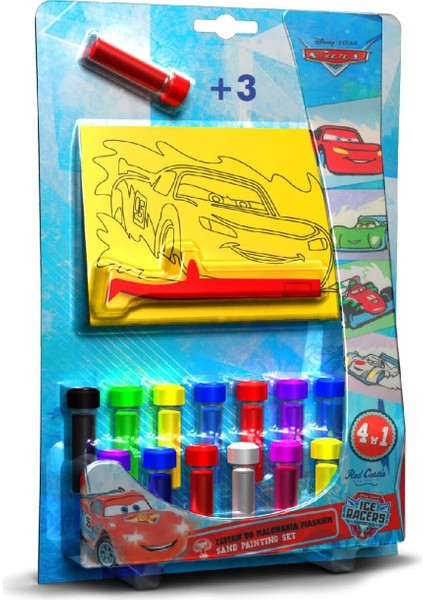 Castle Eğitici ve Eğlenceli Cars Ice Racer Kum Boyama Seti- Fm-15