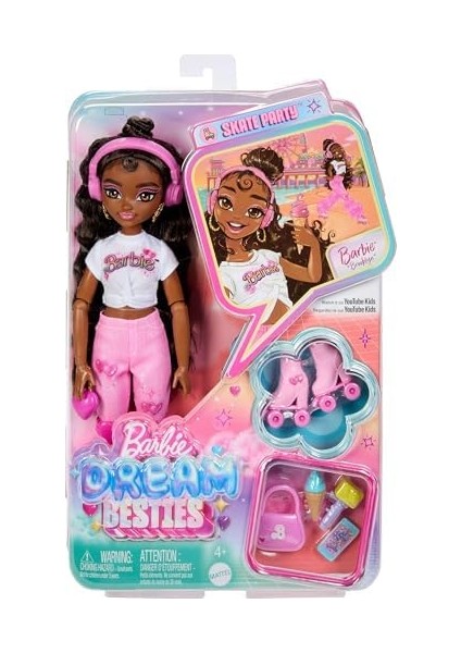 Dream Besties™ Paten Partisi™ 'brooklyn' Bebek ve Aksesuarları Rüya Arkadaşlar Patenci Barbie 'brooklyn' Bebek ile Müzik ve Video Temalı 9 Aksesuar JFX97 fiyatları