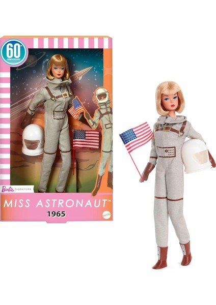 Miss Astronaut™ Bebek Gümüş Uzay Kıyafeti, Uzay Botu ve Astronot Kaskı Aksesuarıyla Koleksiyona Uygun Barbie Signature Miss Astronaut Bebek JBJ48