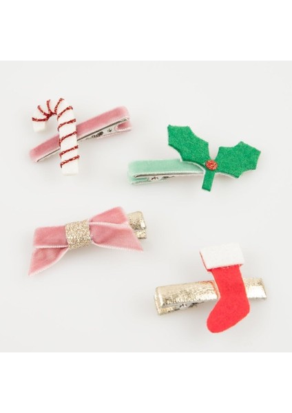 Meri - Christmas Icon Hair Clips - Yeni Yıl Motifli Tokalar (8'li) modelleri