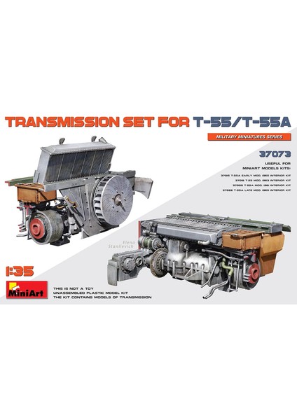 37073 1:35 TT-55/T-55A Için Şanzıman Seti