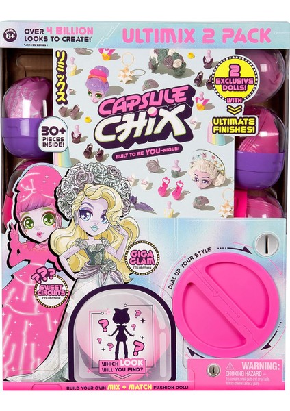 Chix 36450 Ultimix 2'li Paket 2 Ram Rock ve Ctrl+Alt+Magic, 2 Özel Moda Bebeği Oluşturmak Için Montaj Seti, 10 Sürpriz Kapsüllü Kutu, 6
