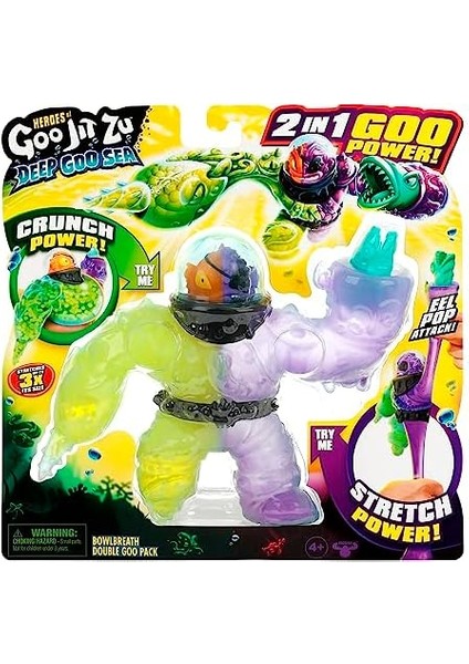 Of Goo Jit Zu Bandai Bowlbreath Aksiyon Figürü Ikili Paket Deep Goo Sea CO42686, Çok Renkli - Esnek ve Şaşırtıcı Kahramanlar Goo Jıt Zu! fiyatları