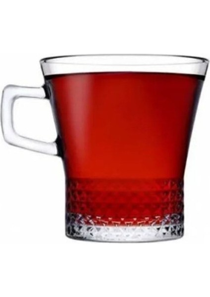 Renkli Kuvars Kulplu Çay ve Kahve Kupası 250 Ml, 6'lı Set fiyatları