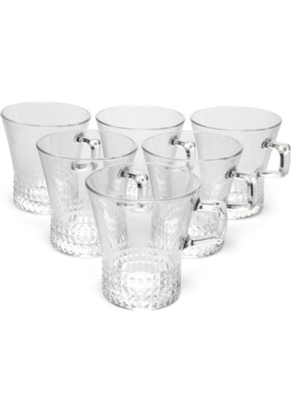 Renkli Kuvars Kulplu Çay ve Kahve Kupası 250 Ml, 6'lı Set modelleri