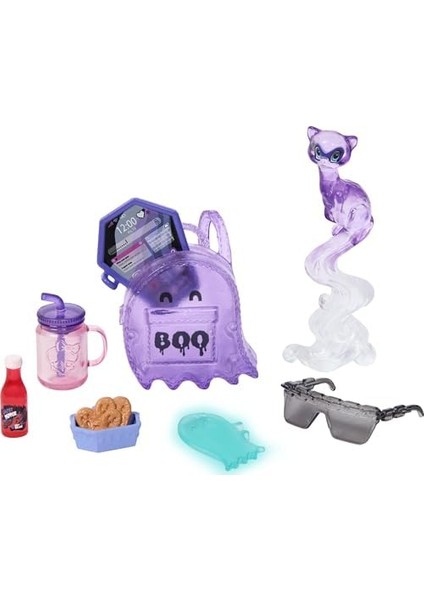 Hıgh Spectra Vondergeıst Bebek Evcil Gelinciği Rhuen ve Aksesuarlarıyla Monster High Spectra Vondergeist Bebek HXH77 modelleri