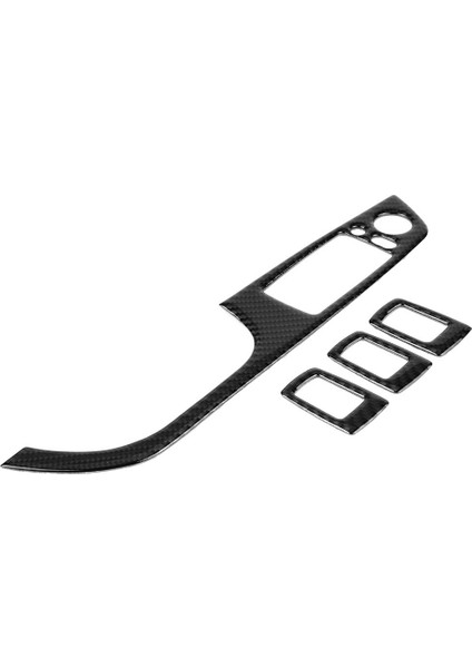 Soldan Direksiyonlu Sürüş Karbon Fiber Lhd Araba Pencere Kaldırma Anahtarı Düğmesi Paneli Krom Çerçeve Trim Sticker E90 (A) (Yurt Dışından)