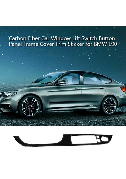 Soldan Direksiyonlu Sürüş Karbon Fiber Lhd Araba Pencere Kaldırma Anahtarı Düğmesi Paneli Krom Çerçeve Trim Sticker E90 (A) (Yurt Dışından) fiyatları
