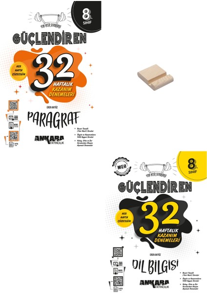 Lgs 8. Sınıf Güçlendiren Paragraf ve Dil Bilgisi Haftalık Denemeleri + Telefon Tutucu