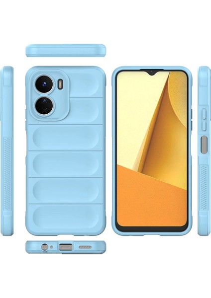 Vivo Y16 Kılıf Optimum Silikon - Sky Blue Svlrs modelleri