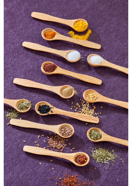 24 Adet Ahşap Baharat ve Reçel Kaşığı, 11 Cm, Şık ve Dayanıklı Set modelleri