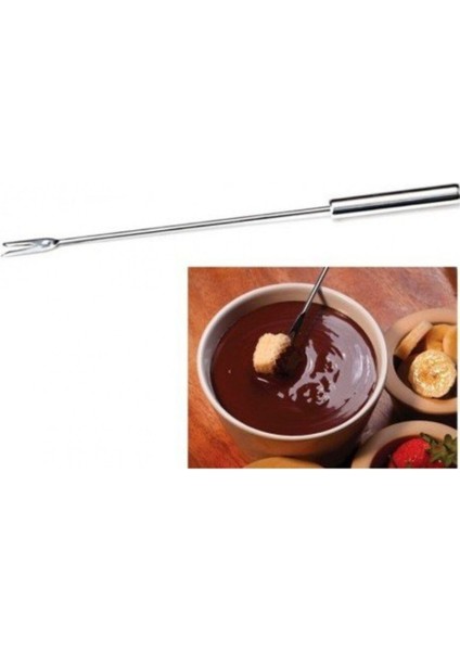 Küçük Metal Fondü Çatalı 20,5 cm Şık ve Kullanışlı Tasarım