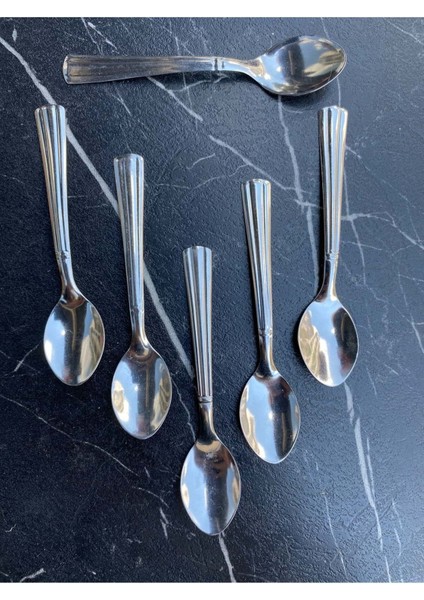 6'lı Paslanmaz Çelik Lüx Çay Kaşığı, Şık ve Dayanıklı Set fiyatları