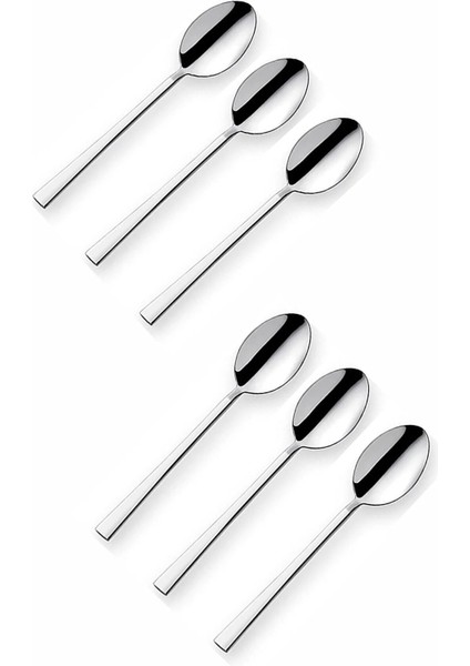 6 Adet Paslanmaz Çelik Düz Çay Kaşığı, Günlük Kullanım Için Şık ve Dayanıklı Set fiyatları