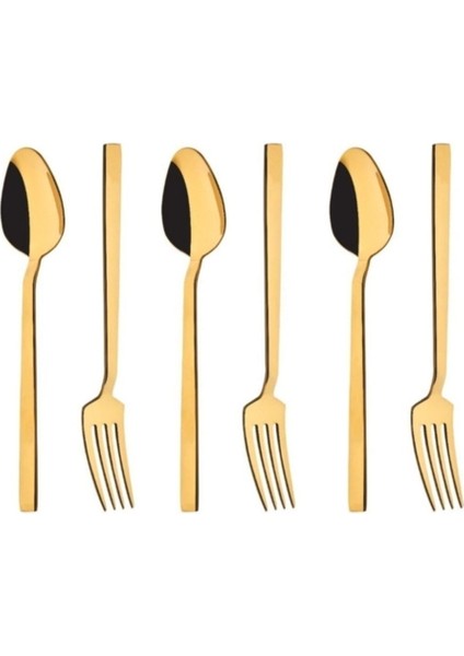 Çok Renkli Tatlı Kaşık Takımı, 6'lı Set, Şık ve Kullanışlı Mutfak Gereçleri